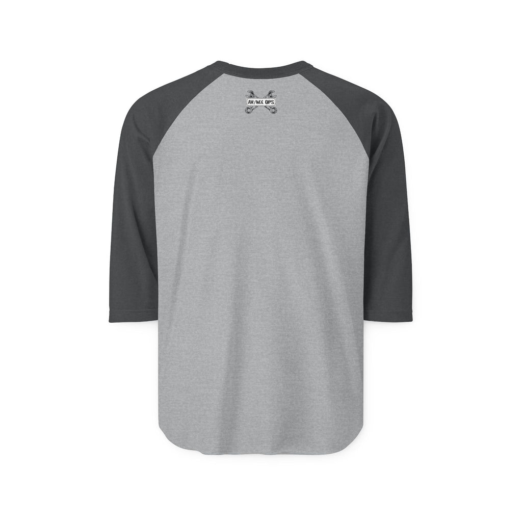 Possum Mechanic Raglan Shirt — "Keep Waiting, Shit Up" Vintage Possum Illustration