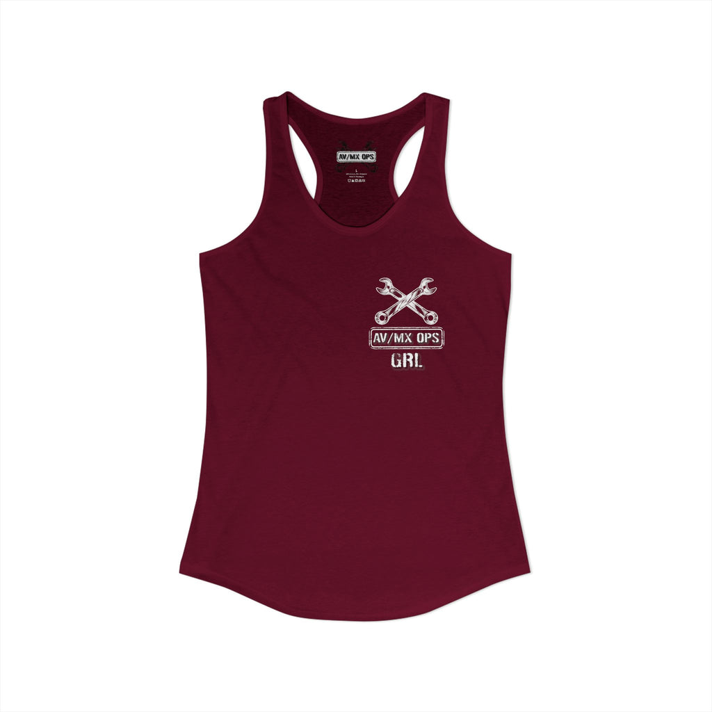 AV/MX GRL Ideal Racerback Tank-  No Drinks