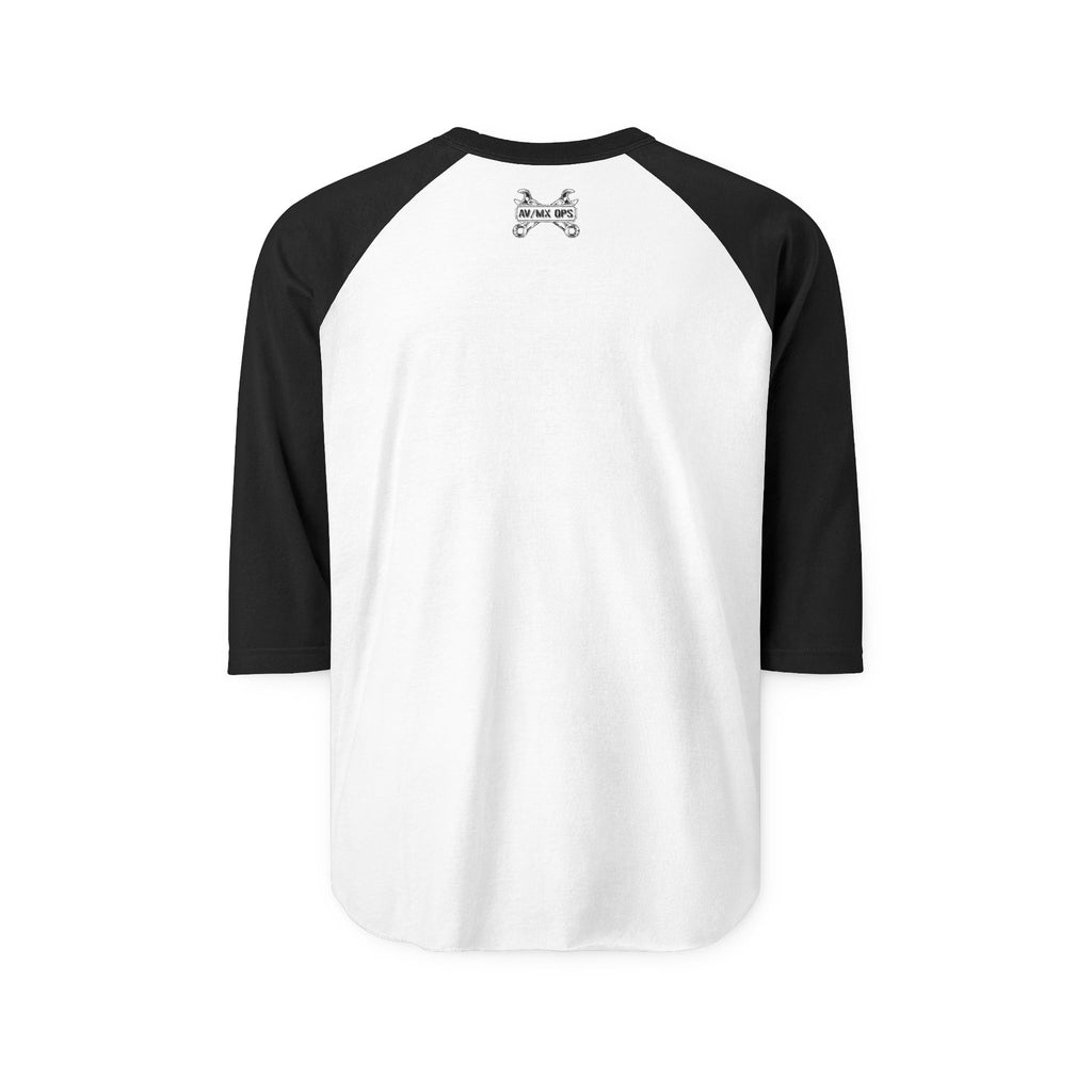 Possum Mechanic Raglan Shirt — "Keep Waiting, Shit Up" Vintage Possum Illustration