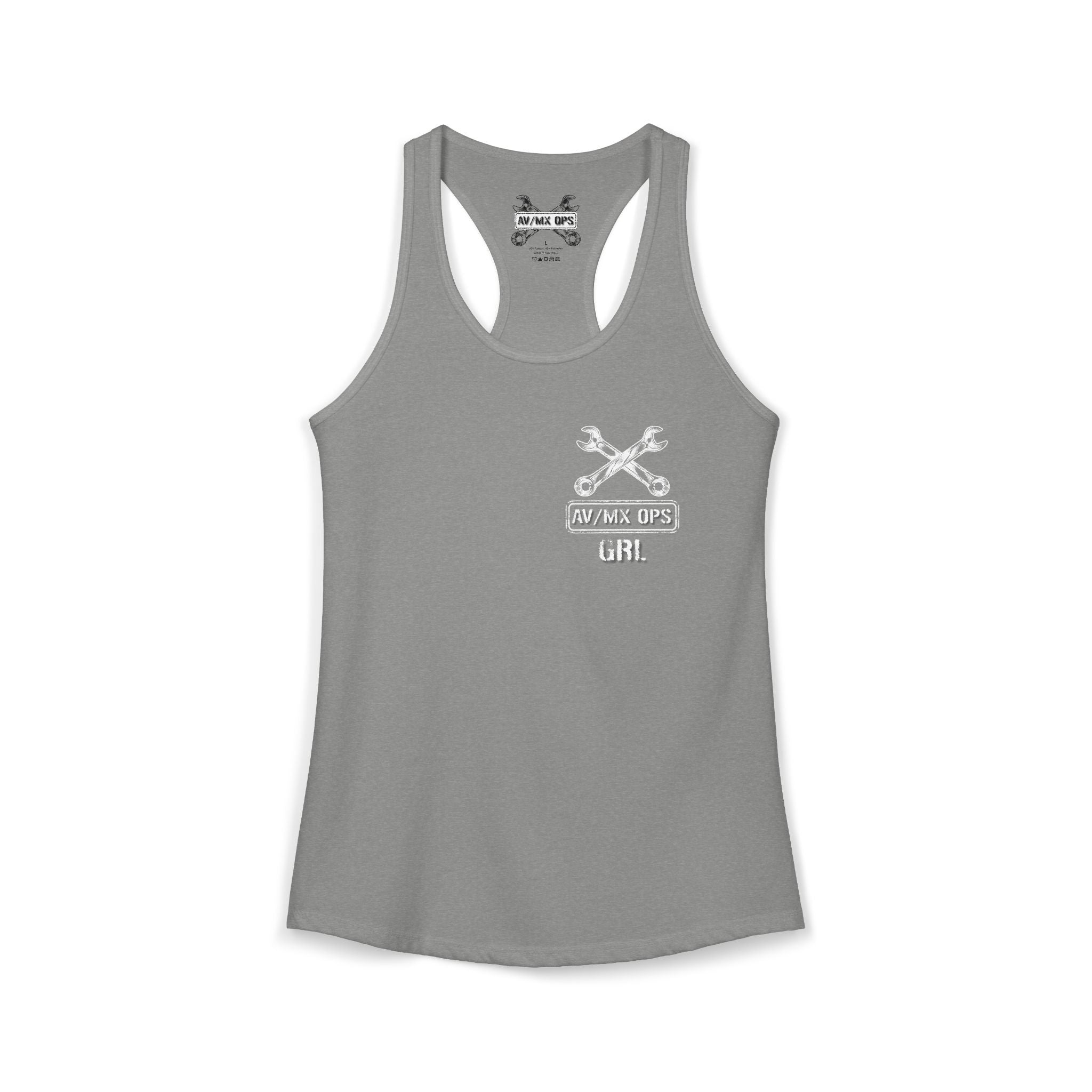 AV/MX GRL Ideal Racerback Tank-  No Drinks
