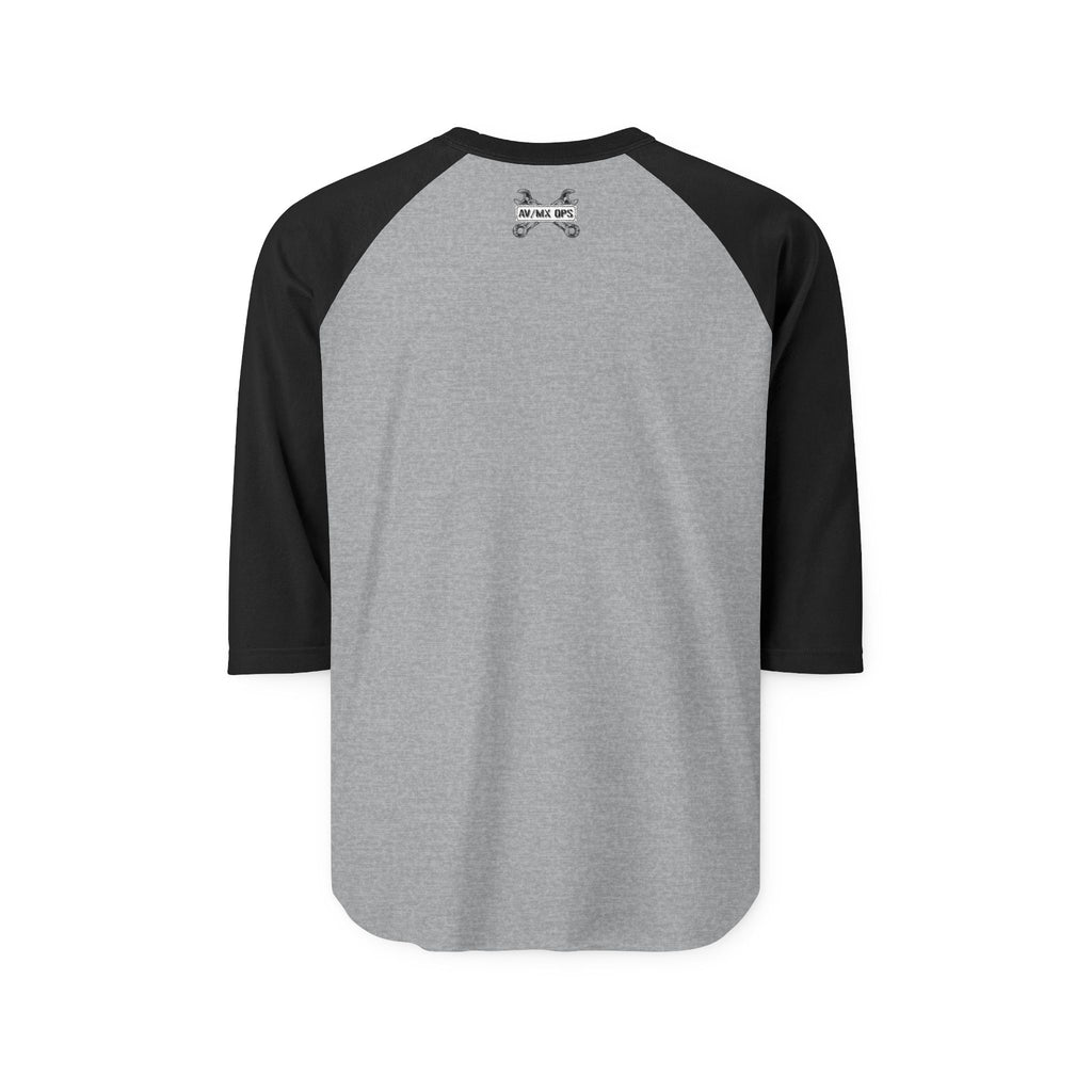 Possum Mechanic Raglan Shirt — "Keep Waiting, Shit Up" Vintage Possum Illustration