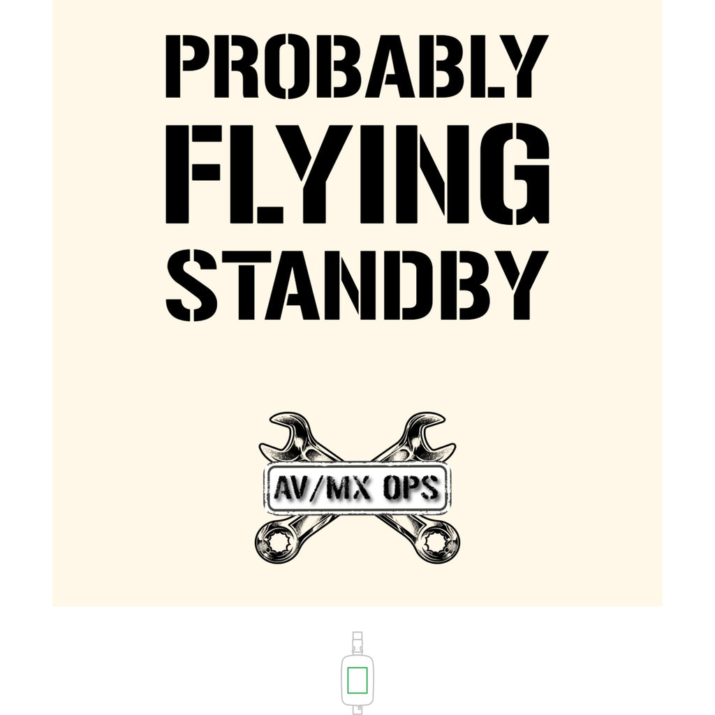 Explorer Sling Bag — "Probably Flying Standby" Embroidered AV/MX Ops Cross-Wrench Design