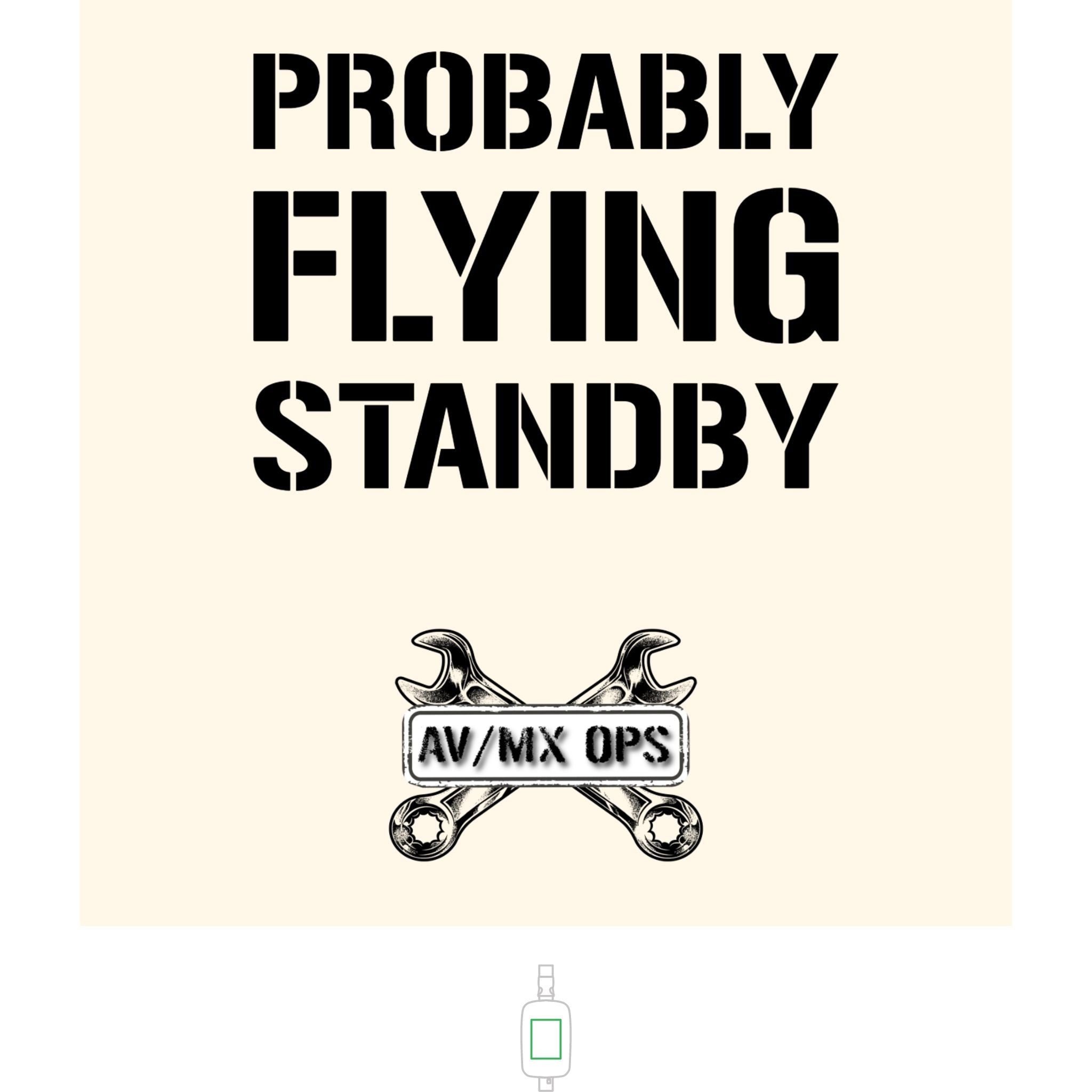 Explorer Sling Bag — "Probably Flying Standby" Embroidered AV/MX Ops Cross-Wrench Design