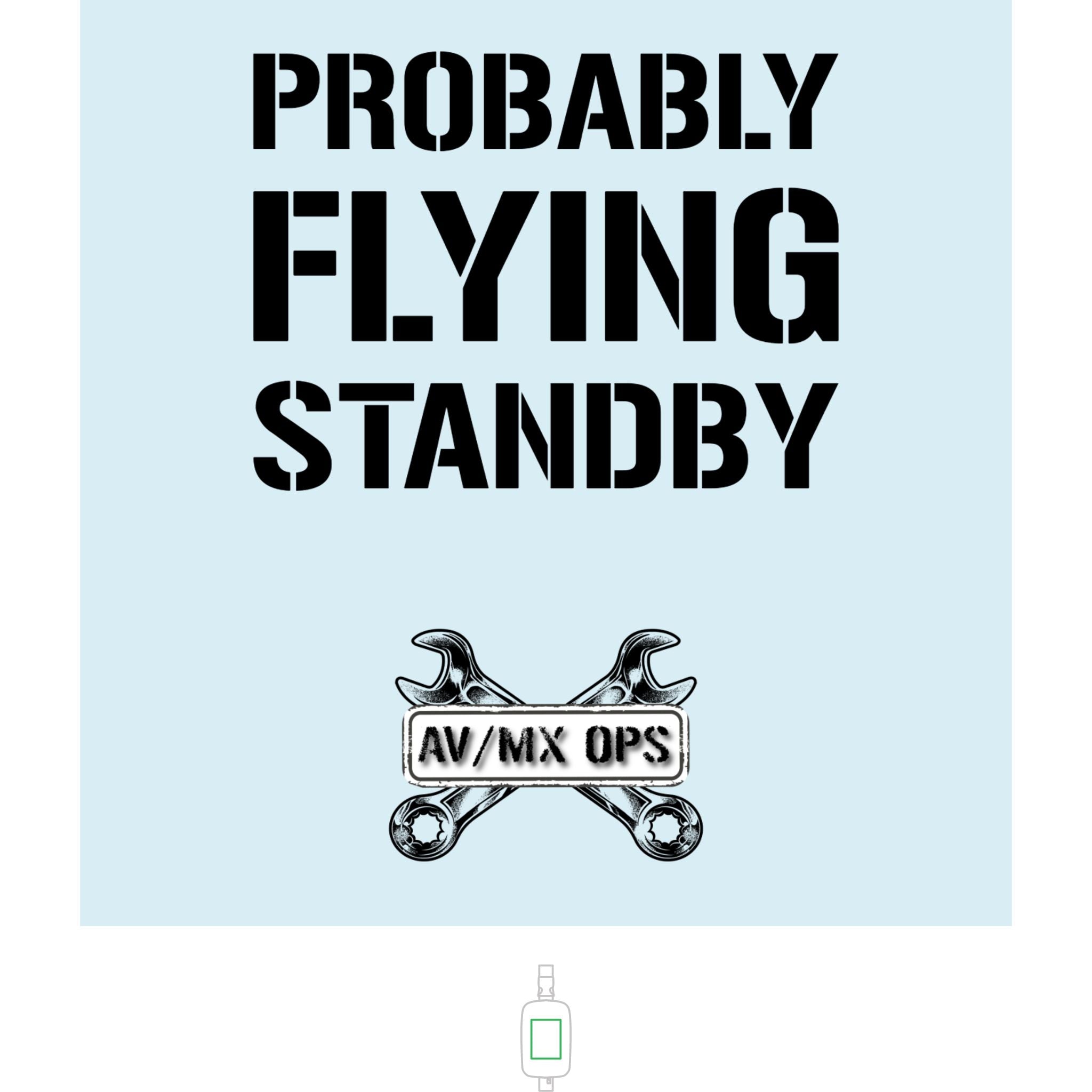Explorer Sling Bag — "Probably Flying Standby" Embroidered AV/MX Ops Cross-Wrench Design