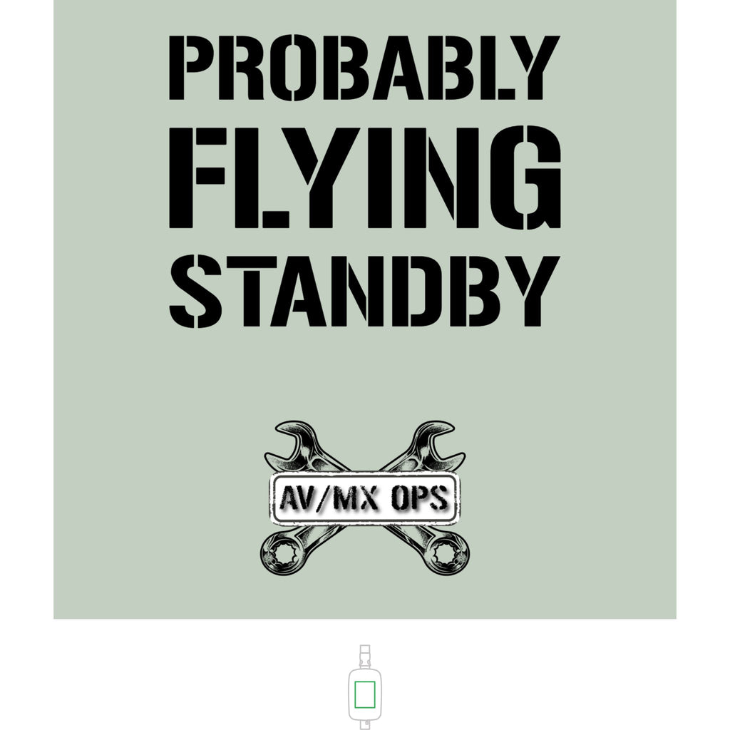 Explorer Sling Bag — "Probably Flying Standby" Embroidered AV/MX Ops Cross-Wrench Design