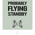 Explorer Sling Bag — "Probably Flying Standby" Embroidered AV/MX Ops Cross-Wrench Design