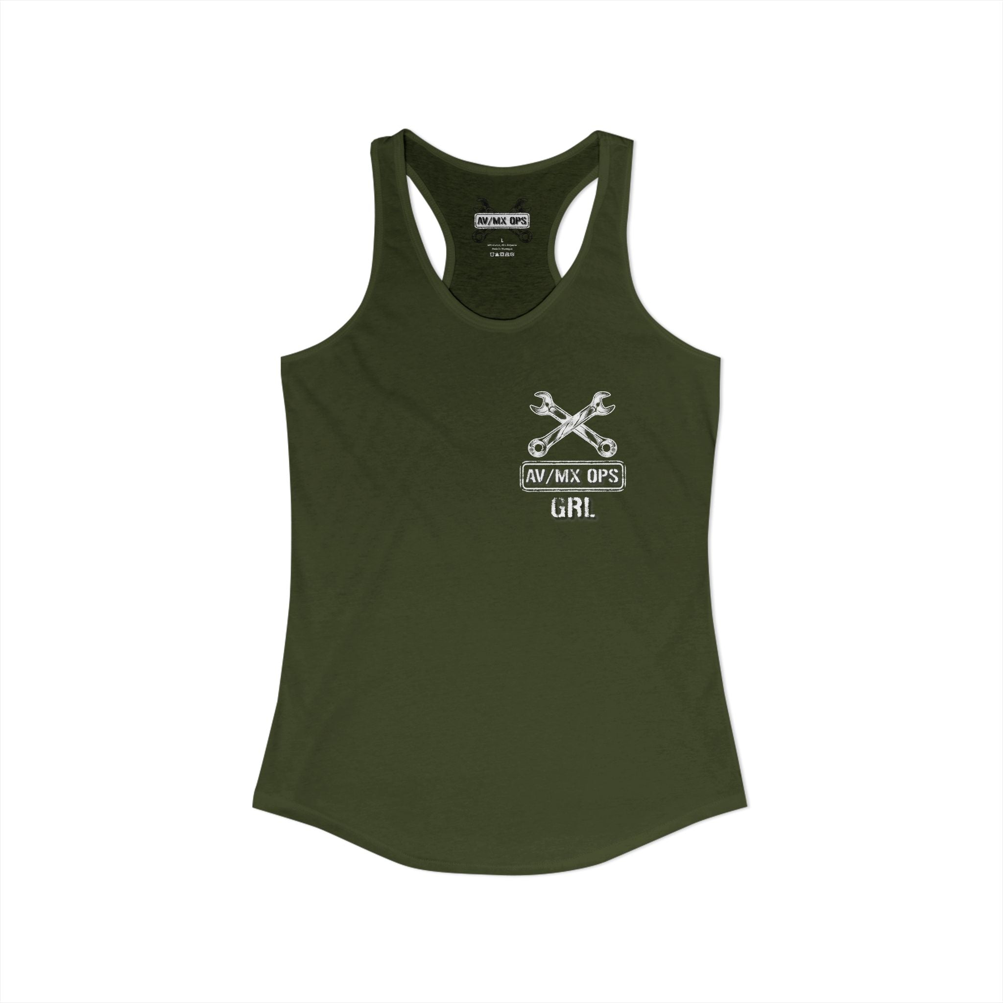 AV/MX GRL Ideal Racerback Tank-  No Drinks