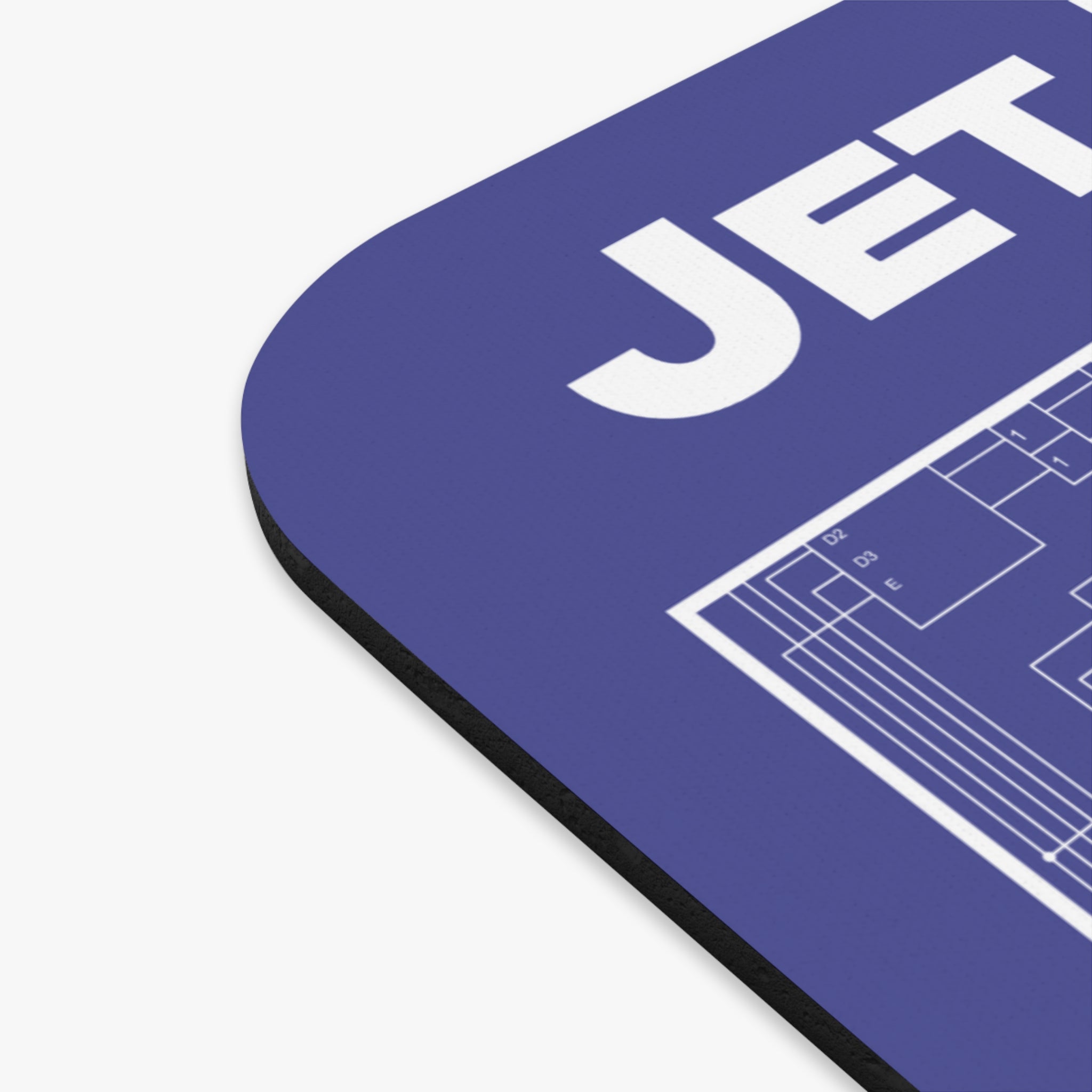 Jet Engines? Big Fan! Mouse Pad — Aviation Blueprint Desk Mat for Pilots & Aerospace Fans