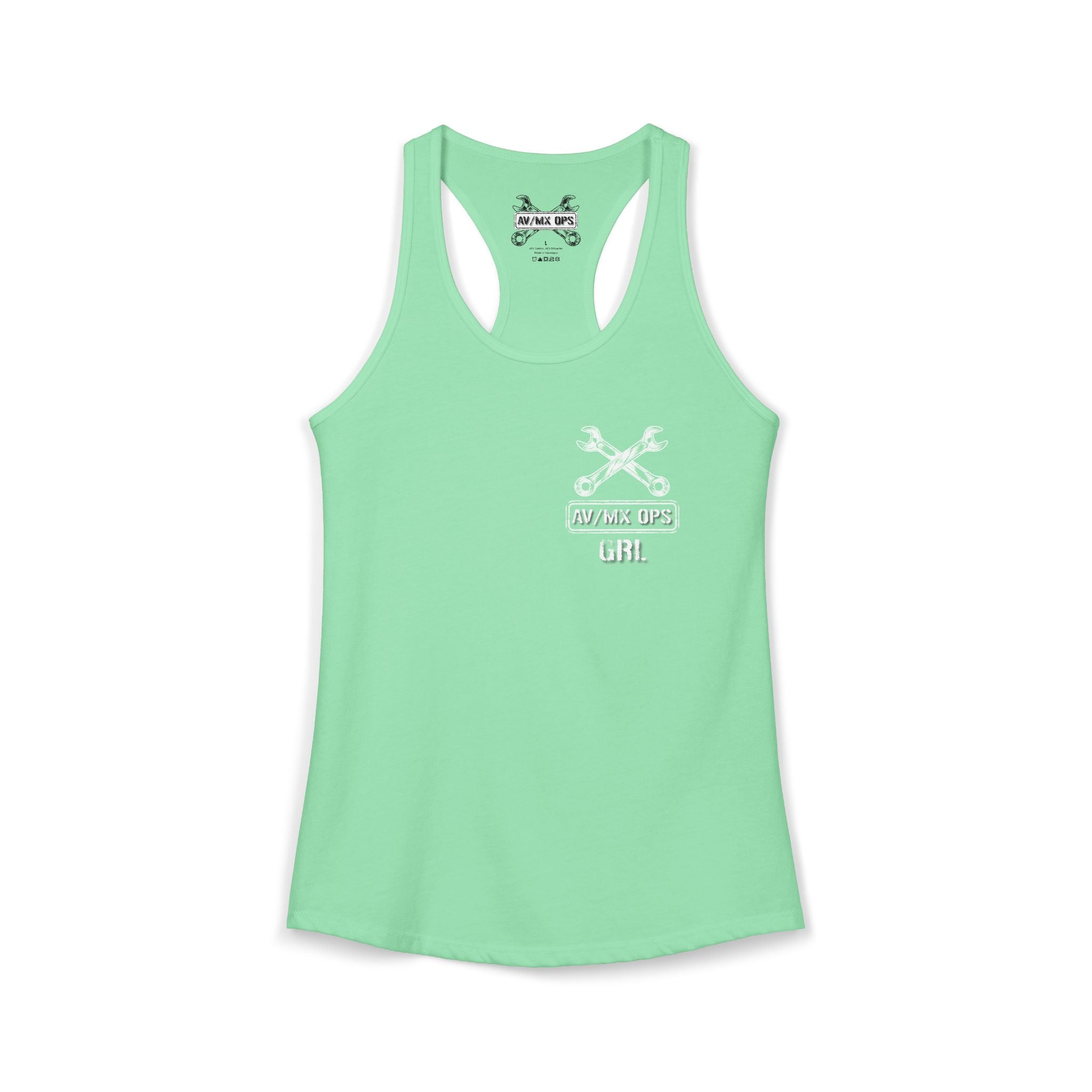 AV/MX GRL Ideal Racerback Tank-  No Drinks